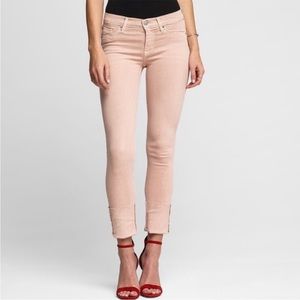 Hudson Jeans Mid-Rise Tally Deep Cuff Crop Skinny Jeans, 29